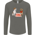 Pitbull Lovers Funny Dog Valentine's Day Mens Long Sleeve T-Shirt Charcoal