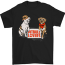 Pitbull Lovers Funny Dog Valentine's Day Mens T-Shirt Cotton Gildan Black