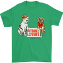 Pitbull Lovers Funny Dog Valentine's Day Mens T-Shirt Cotton Gildan Irish Green