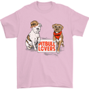 Pitbull Lovers Funny Dog Valentine's Day Mens T-Shirt Cotton Gildan Light Pink
