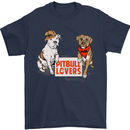 Pitbull Lovers Funny Dog Valentine's Day Mens T-Shirt Cotton Gildan Navy Blue