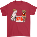 Pitbull Lovers Funny Dog Valentine's Day Mens T-Shirt Cotton Gildan Red