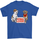 Pitbull Lovers Funny Dog Valentine's Day Mens T-Shirt Cotton Gildan Royal Blue