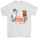 Pitbull Lovers Funny Dog Valentine's Day Mens T-Shirt Cotton Gildan White