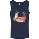 Pitbull Lovers Funny Dog Valentine's Day Mens Vest Tank Top Navy Blue