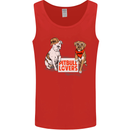 Pitbull Lovers Funny Dog Valentine's Day Mens Vest Tank Top Red