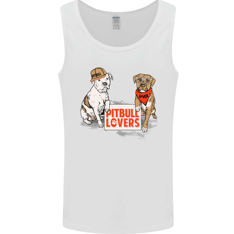 Pitbull Lovers Funny Dog Valentine's Day Mens Vest Tank Top White