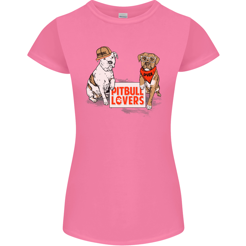 Pitbull Lovers Funny Dog Valentine's Day Womens Petite Cut T-Shirt Azalea