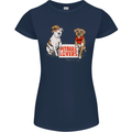 Pitbull Lovers Funny Dog Valentine's Day Womens Petite Cut T-Shirt Navy Blue