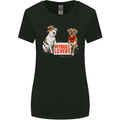 Pitbull Lovers Funny Dog Valentine's Day Womens Wider Cut T-Shirt Black