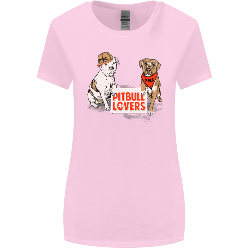 Pitbull Lovers Funny Dog Valentine's Day Womens Wider Cut T-Shirt Light Pink