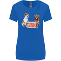 Pitbull Lovers Funny Dog Valentine's Day Womens Wider Cut T-Shirt Royal Blue