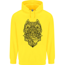 Pitbull Mandala Art Dog Lover Childrens Kids Hoodie Yellow