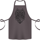 Pitbull Mandala Art Dog Lover Cotton Apron 100% Organic Dark Grey