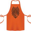 Pitbull Mandala Art Dog Lover Cotton Apron 100% Organic Orange