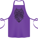 Pitbull Mandala Art Dog Lover Cotton Apron 100% Organic Purple