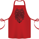 Pitbull Mandala Art Dog Lover Cotton Apron 100% Organic Red