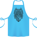 Pitbull Mandala Art Dog Lover Cotton Apron 100% Organic Turquoise