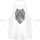 Pitbull Mandala Art Dog Lover Cotton Apron 100% Organic White