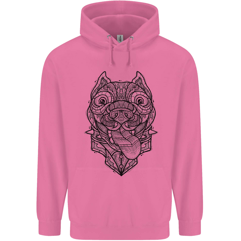 Pitbull Mandala Art Dog Lover Mens 80% Cotton Hoodie Azelea