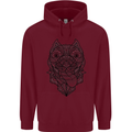 Pitbull Mandala Art Dog Lover Mens 80% Cotton Hoodie Maroon