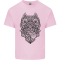 Pitbull Mandala Art Dog Lover Mens Cotton T-Shirt Tee Top Light Pink