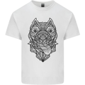Pitbull Mandala Art Dog Lover Mens Cotton T-Shirt Tee Top White