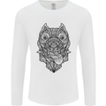 Pitbull Mandala Art Dog Lover Mens Long Sleeve T-Shirt Charcoal