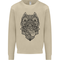 Pitbull Mandala Art Dog Lover Mens Sweatshirt Jumper Sand