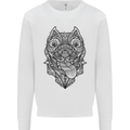 Pitbull Mandala Art Dog Lover Mens Sweatshirt Jumper White