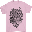 Pitbull Mandala Art Dog Lover Mens T-Shirt Cotton Gildan Light Pink