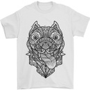 Pitbull Mandala Art Dog Lover Mens T-Shirt Cotton Gildan White