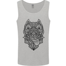 Pitbull Mandala Art Dog Lover Mens Vest Tank Top Charcoal