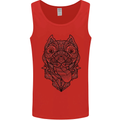 Pitbull Mandala Art Dog Lover Mens Vest Tank Top Red