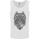 Pitbull Mandala Art Dog Lover Mens Vest Tank Top White