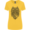 Pitbull Mandala Art Dog Lover Womens Wider Cut T-Shirt Yellow