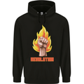 Pixelated Revolution Anarchy Anarchist 99% Childrens Kids Hoodie Black
