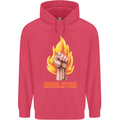 Pixelated Revolution Anarchy Anarchist 99% Childrens Kids Hoodie Heliconia