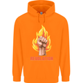 Pixelated Revolution Anarchy Anarchist 99% Childrens Kids Hoodie Orange