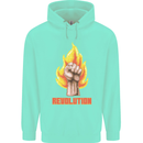 Pixelated Revolution Anarchy Anarchist 99% Childrens Kids Hoodie Peppermint