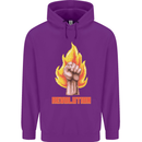 Pixelated Revolution Anarchy Anarchist 99% Childrens Kids Hoodie Purple