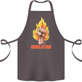 Pixelated Revolution Anarchy Anarchist 99% Cotton Apron 100% Organic Dark Grey