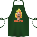 Pixelated Revolution Anarchy Anarchist 99% Cotton Apron 100% Organic Forest Green