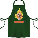 Pixelated Revolution Anarchy Anarchist 99% Cotton Apron 100% Organic Forest Green