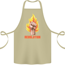 Pixelated Revolution Anarchy Anarchist 99% Cotton Apron 100% Organic Khaki