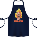 Pixelated Revolution Anarchy Anarchist 99% Cotton Apron 100% Organic Navy Blue