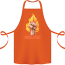 Pixelated Revolution Anarchy Anarchist 99% Cotton Apron 100% Organic Orange