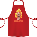 Pixelated Revolution Anarchy Anarchist 99% Cotton Apron 100% Organic Red