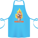 Pixelated Revolution Anarchy Anarchist 99% Cotton Apron 100% Organic Turquoise