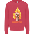 Pixelated Revolution Anarchy Anarchist 99% Kids Sweatshirt Jumper Heliconia